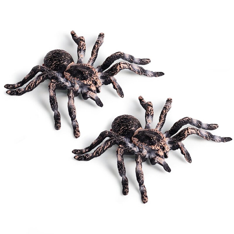 Brinquedo modelo de inseto de aranha realista grande, divertido adereço assustador do Halloween, piadas práticas novas, 9,5 cm, 1pc