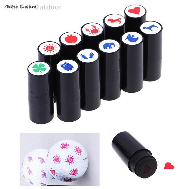Estampador de bolas de Golf, marcador de sellos de varios patrones, accesorios de Golf duraderos de secado rápido, 1 piezas