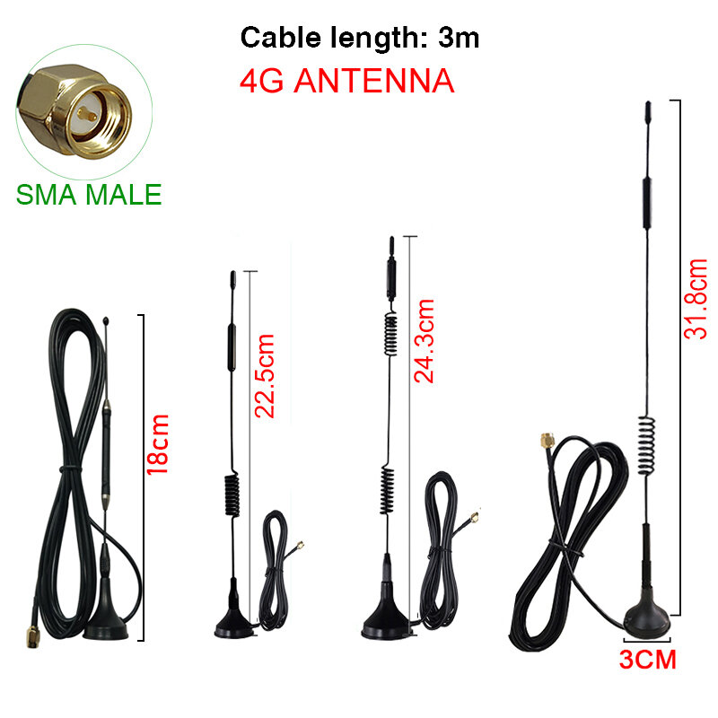 Gws 4g lte Antenne 10dbi sma männliche Antenne 0, 3-0, 5-698 MHz iot magnetische Basis 3m Saug antenne drahtloses Kabel für Modem router