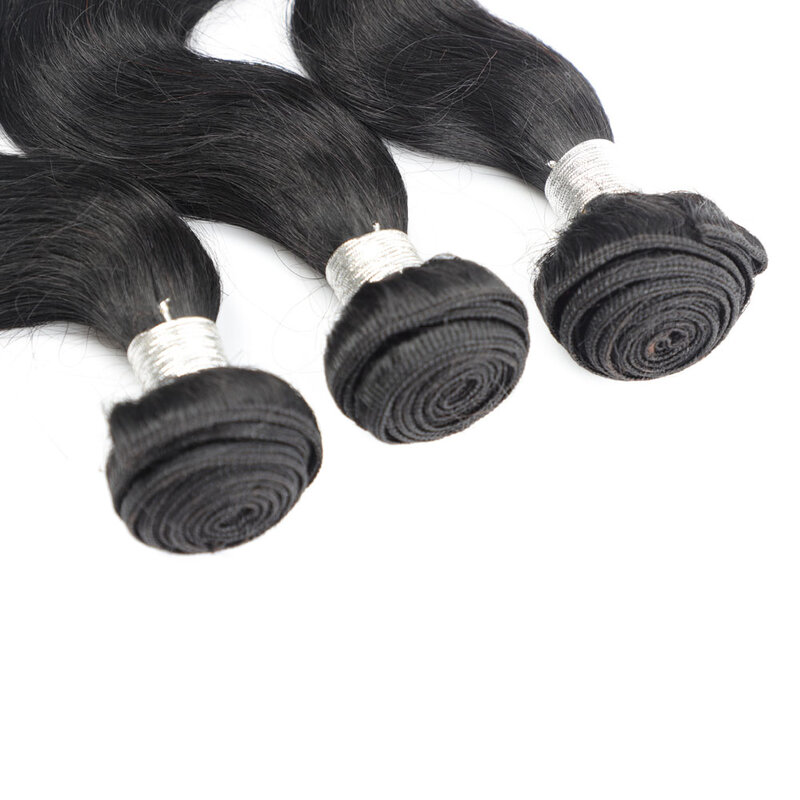 Indian Body Wave 3 Bundles 100% Human Hair Weave Bundles 8-28Inch Natural Color Non-Remy Hair Extensions