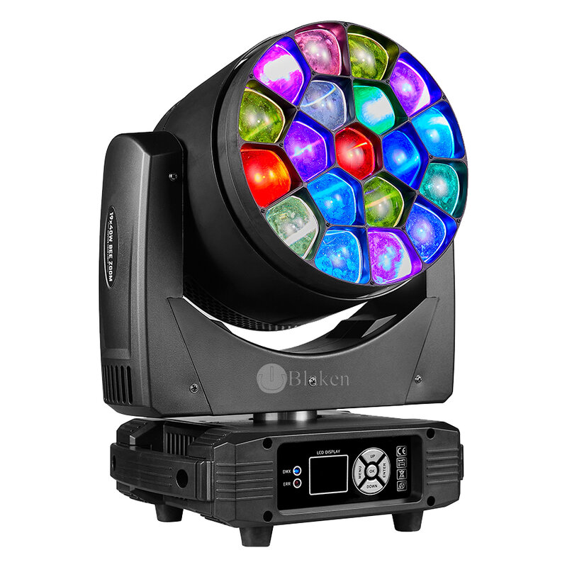 0 Tax 10 Pcs LED Beam&Wash Big Bees Eyes 19x40W RGBW Moving Head with NEW Light Source Uniform Color for Stage Theater Party