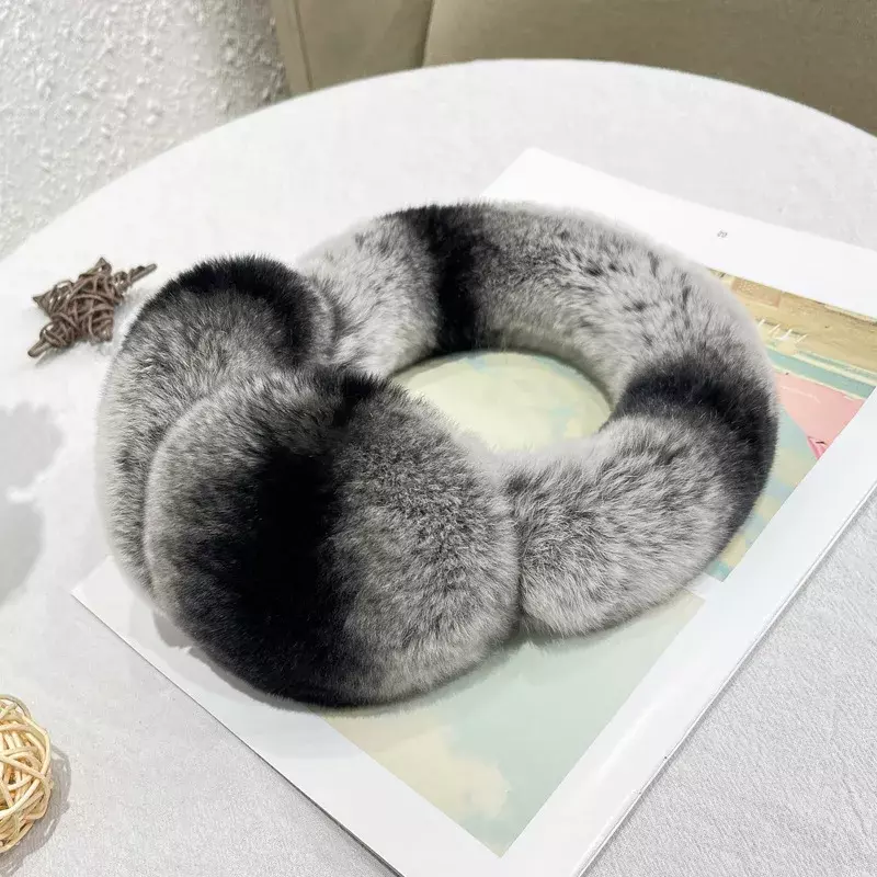 Rex Rabbit Hair Ear Wrap Female Winter Fur Ear Cover Earmuffs for Warmth and Cute Ear Warmth Earmuffs Foldable