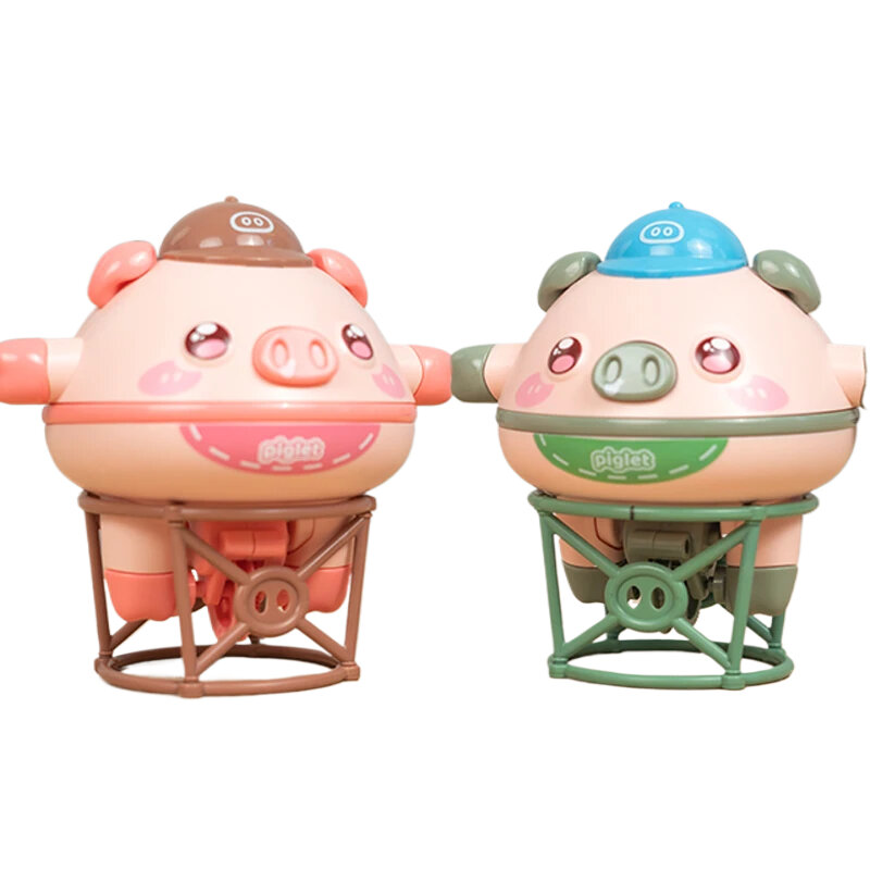 NEWEST Novelty Tightrope Walking Tumbler Unicycle Toy Roly-Poly Balance Pig Piglet Pig Walking Tightrope Fingertip Gyroscope