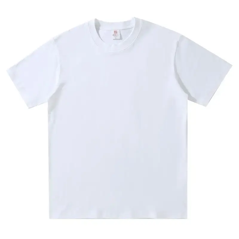 Camiseta Casual Simples Cor Sólida Masculina, Logotipo Personalizado, Top Crewneck, Camiseta de Manga Curta, LS-838, Novo