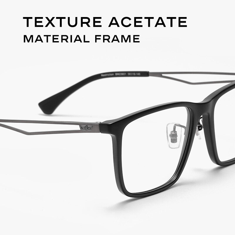 CAPONI 남성용 안경 프레임, TR90 티타늄 아세테이트 안경, UV400 보호, 오리지널 브랜드 디자이너 안경, J23601, 새로운 패션