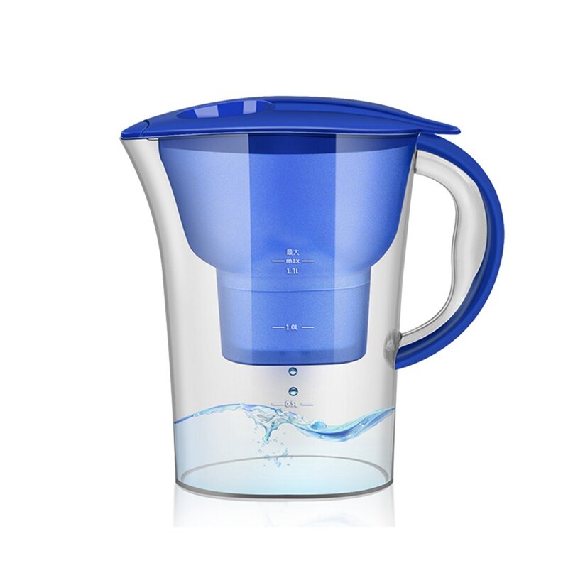 1 szt. Niebieski czajnik siatkowy przenośny oczyszczacz wody domowy kuchenny czajnik filtr z węglem aktywnym