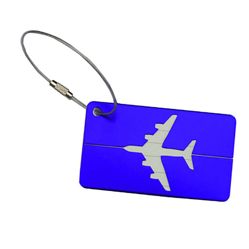 Aluminium Gepäck anhänger Reise zubehör Gepäck Namensschilder Koffer Adresse ti ketten halter Veranstalter für Reisegepäck gurt