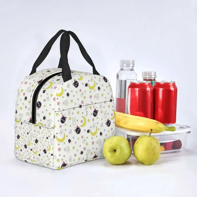 Sailors Anime Moon Girl Lunch Bag Thermal Cooler Insulated Lunch Box for Women Kids Work School Food Picnic Tote Container