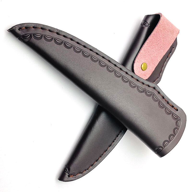 Funda de cuero para cuchillo de cocina, Protector con hebilla para cinturón de cintura, funda protectora para Cuchillo de fruta, 15,5 CM