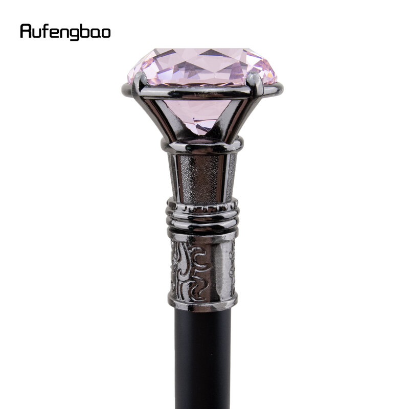 Pink Diamond Type Silver Walking Stick with Hidden Plate Self Defense Fashion Cane Plate Cosplay Crosier Stick 93cm