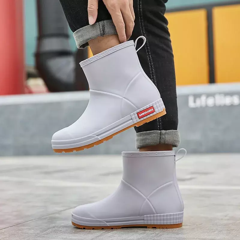 Rubber Water Boots Women Rain Boots Spring Outdoor Fashion Casual Rain Shoes Women 2023 Winter Thicken Cotton Cover Work Boots88