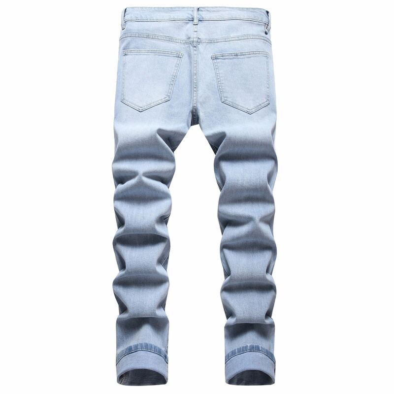 Джинсы Y2K мужские рваные, модные брюки-карго из денима, повседневные Стрейчевые брюки в стиле Харадзюку, бриллиантовые, уличная одежда