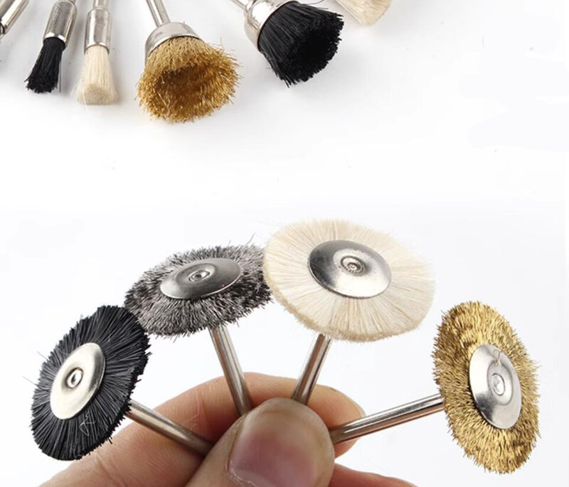 10 pezzi ruote per lucidatura lana/cotone/panno tampone per lucidatura gioielli spazzola abrasiva Dremel accessori per utensili rotanti