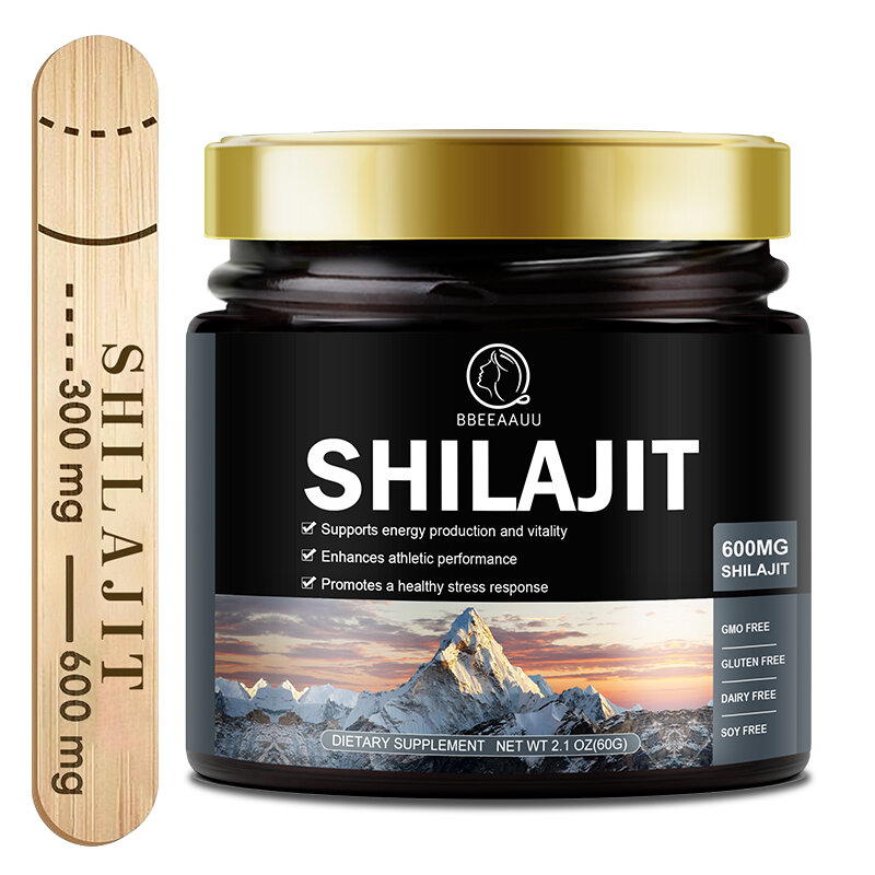 Bbeeaauu 600mg natürliches Shilajit harz Original getränk Minerals toff zusätze für die Immun gesundheit, den Stoffwechsel insgesamt körperliche Gesundheit