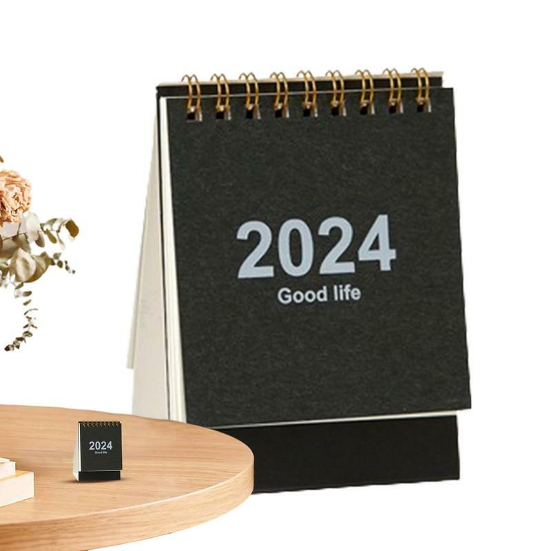 Mini calendrier de bureau, décoration créative, optique papier reliure à deux fils, petit calendrier académique