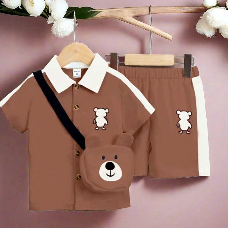 Conjunto de ropa de Polo para niños, camisetas de manga corta Y pantalones cortos, 2 piezas, trajes informales de moda para niños de 2 a 6 años