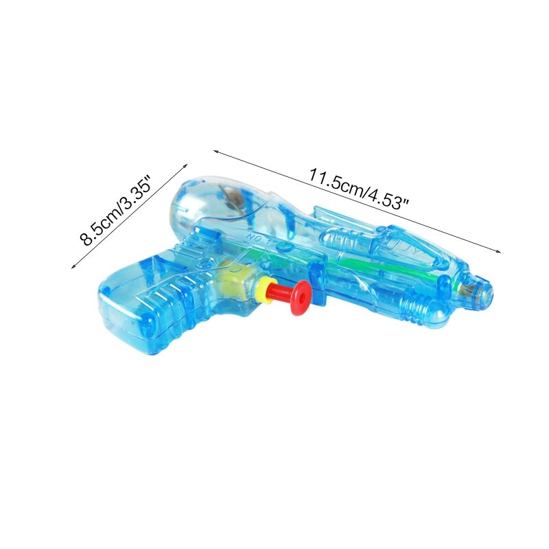 Y1UB 5 قطع لعبة أطفال مسدسات مياه مادة بلاستيكية شفافة مسدسات مياه صغيرة