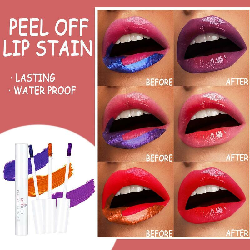 Wonder Liquid Blading Peel Reveal kolor ust zestaw niesamowity połysk łza plama szminka odkleić wargę trwały zestaw płyn Off Lip
