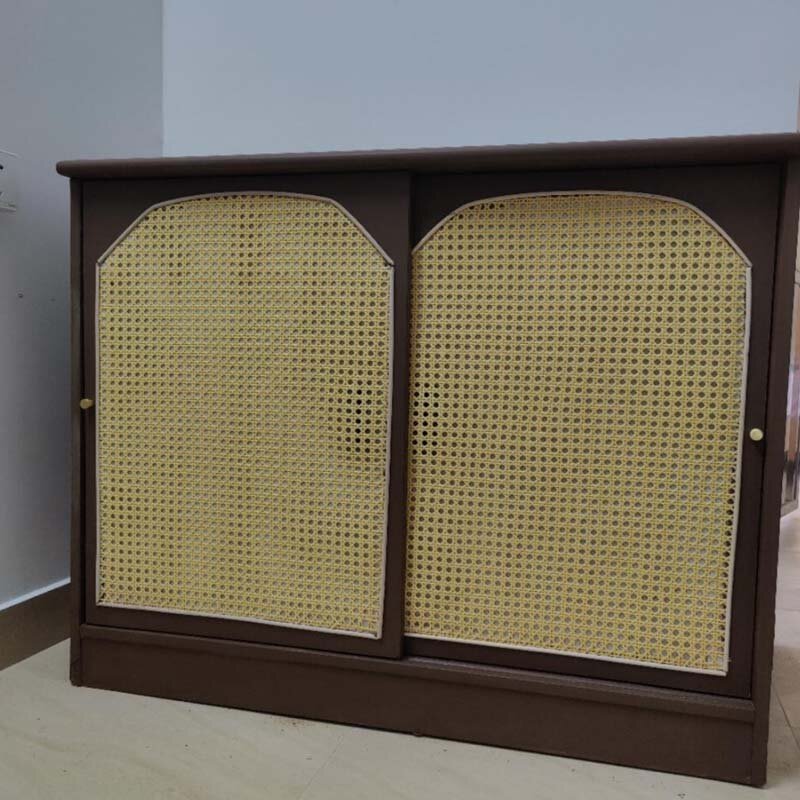4-6 Meters 35/40/45/50cm Width Plastic Rattan Cane Webbing Roll Material Hollow Mat Furniture Chair Cabinet Warerobe Table Decor