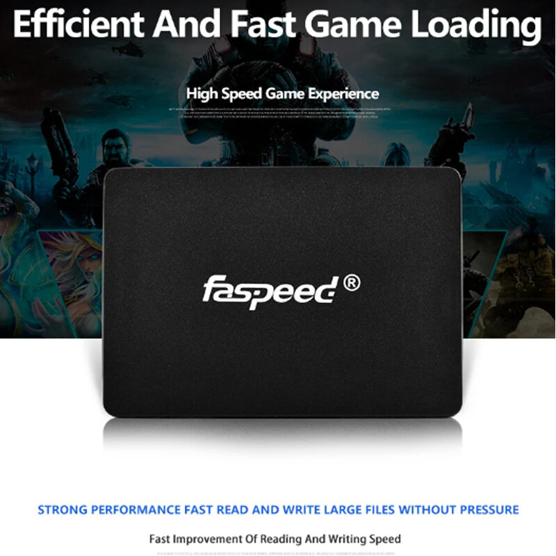Faspeed-disco duro interno SATA 3 SSD 128GB, 256 GB, 512GB, 2,5 SATA3, 1TB, 2TB, 256 GB, para PC, Notebook, escritorio y portátil
