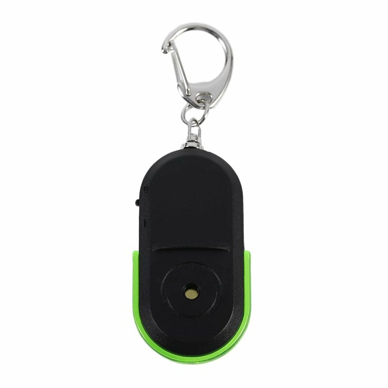 Anti-Lost Key Finder com luz LED, Mini Key Finder Sensor, Whistle Sound Locator, novo chaveiro