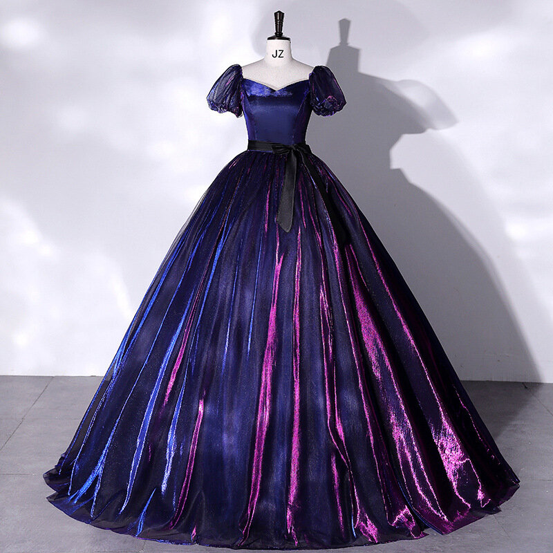 MK1506-Gradientowa suknia ślubna w stylu vintage