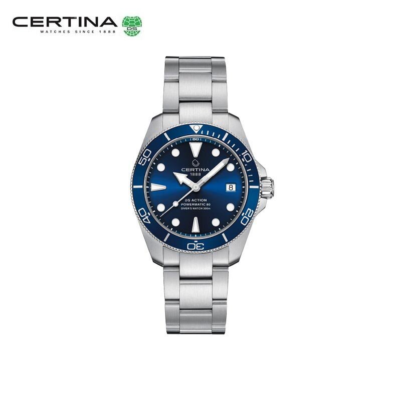 ساعة Certina-Sea Turtle للرجال ، الفولاذ المقاوم للصدأ ، الكوارتز ، الأعمال ، الرياضة ، العلامة التجارية الفاخرة ، ساعة مقاومة للماء ، جديدة