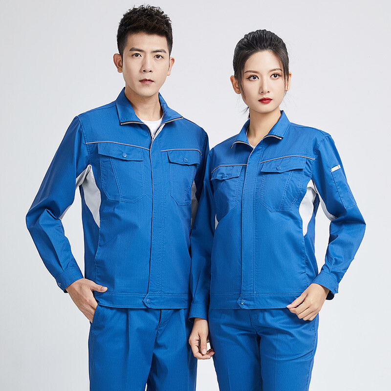 Bamboo Fiber Summer Breathable Work Clothing Factory Workshop Uniform Long Sleeve Soft Mechanical Working Coverall Auto Repair