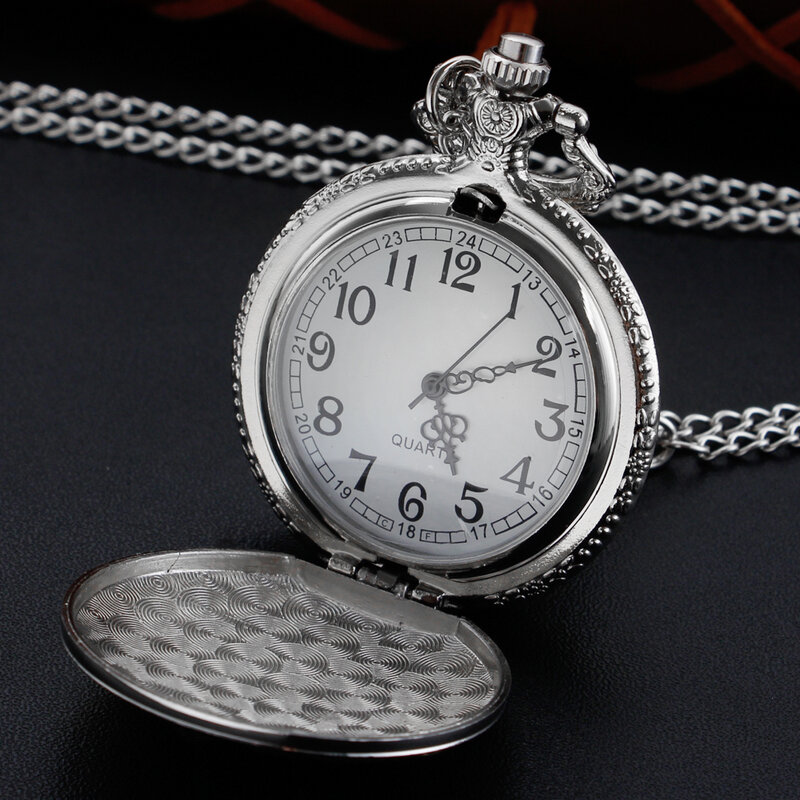 Vintage Soviet Badges Sickle Hammer Pocket Watch Necklace Gold-Silver Pendant CCCP Russia Emblem Communism Chain Clock CF1218