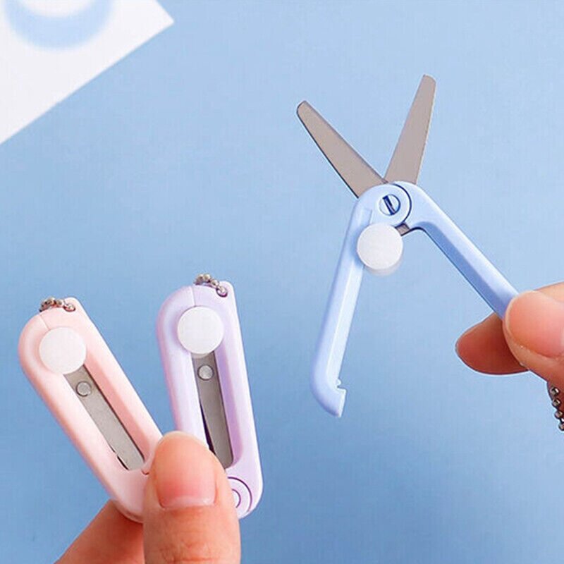3Pcs Mini Folding Scissors New Scalable Portable Office Tools Multifunctional Stainless Scissors Students