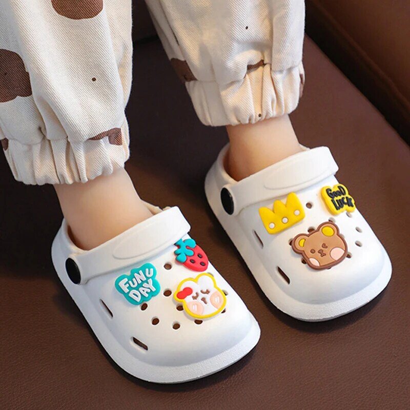 Flip Flops for Children Toddler Slippers Kids Summer Beach Shoes Girls Cartoon Home Slippers Boy Infant Sandals Slides Baby 1-8Y