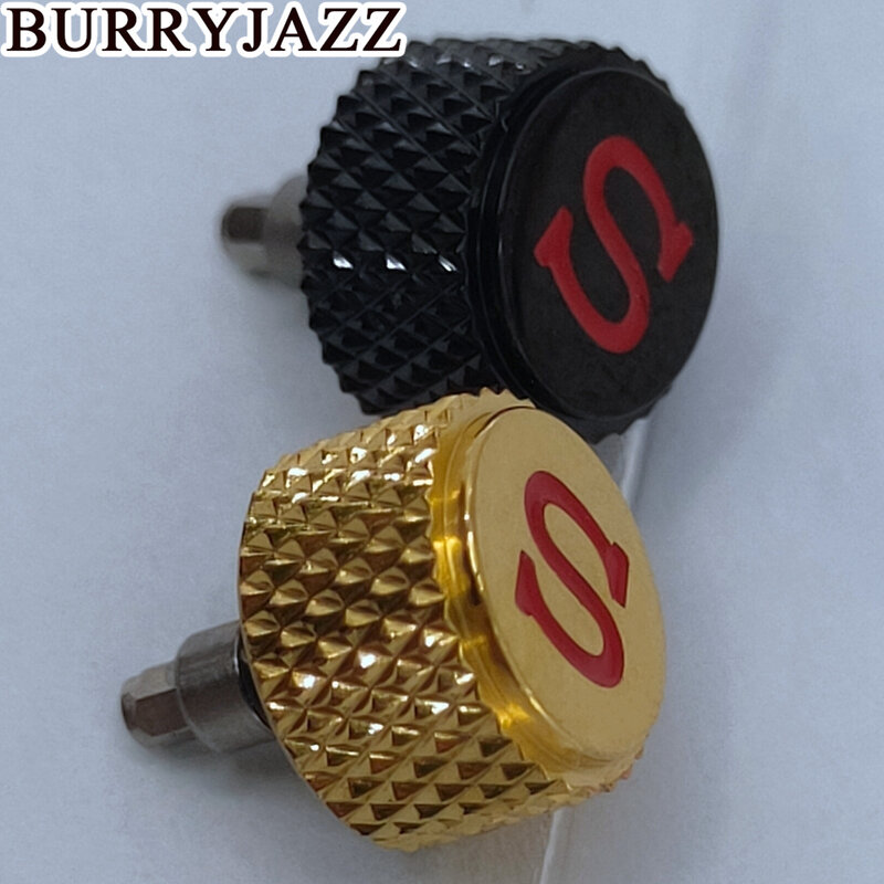 Burryjazz-S Crown para o movimento do relógio, peças de reposição, prata, rosa, preto, ouro, azul, NH35, NH36, 4R35, 7S26, SKX007