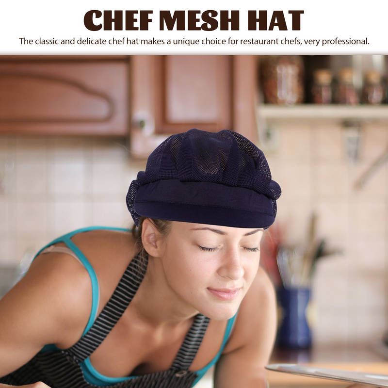 Topi restoran memasak topi pelayan wanita, seragam koki jala katun layanan untuk perempuan