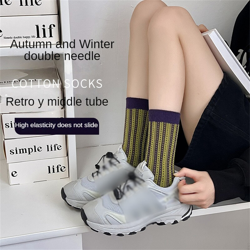 -calf Socks The New High Quality Ladies Pile Socks Mens And Womens Underwear And Home Wear New Socks Retro Winter Accessories