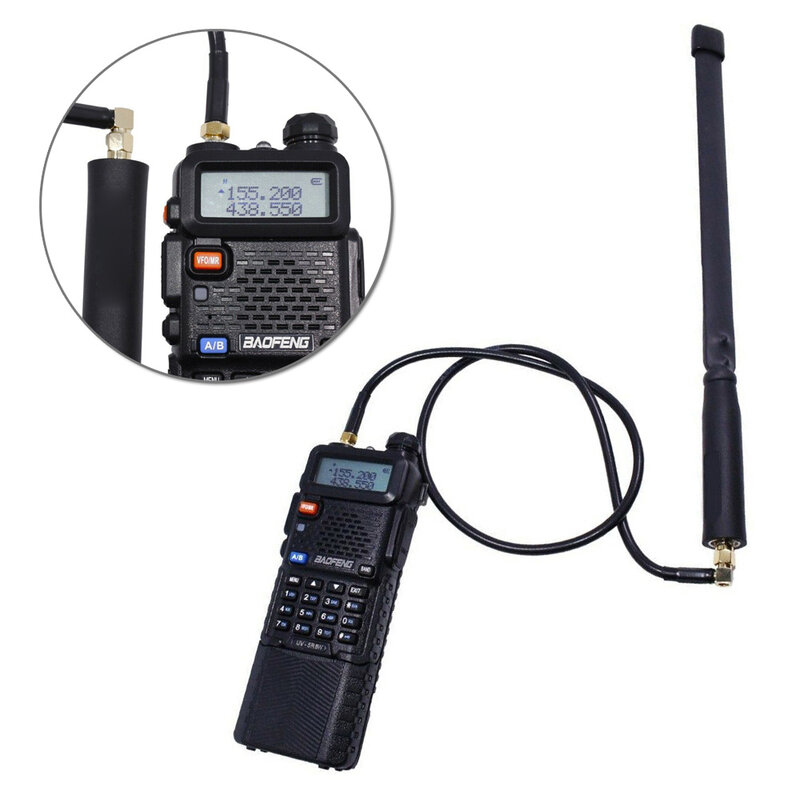Antena tática Cabo coaxial para Baofeng, 2 Way Radio, AR-152, 148, Interphone, Extensão Cablefor UV-5R, UV-82, UV-9R