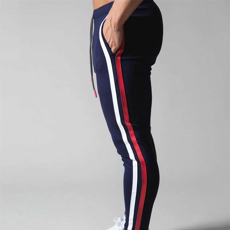 Pantalones deportivos de algodón para hombre, ropa de entrenamiento para correr, informal, mezcla de colores, a la moda