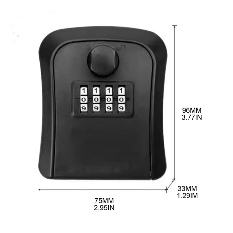 Caixa bloqueio chave 4 dígitos combinação lockboxs fixado na parede chave segura à prova dwaterproof água ar livre para