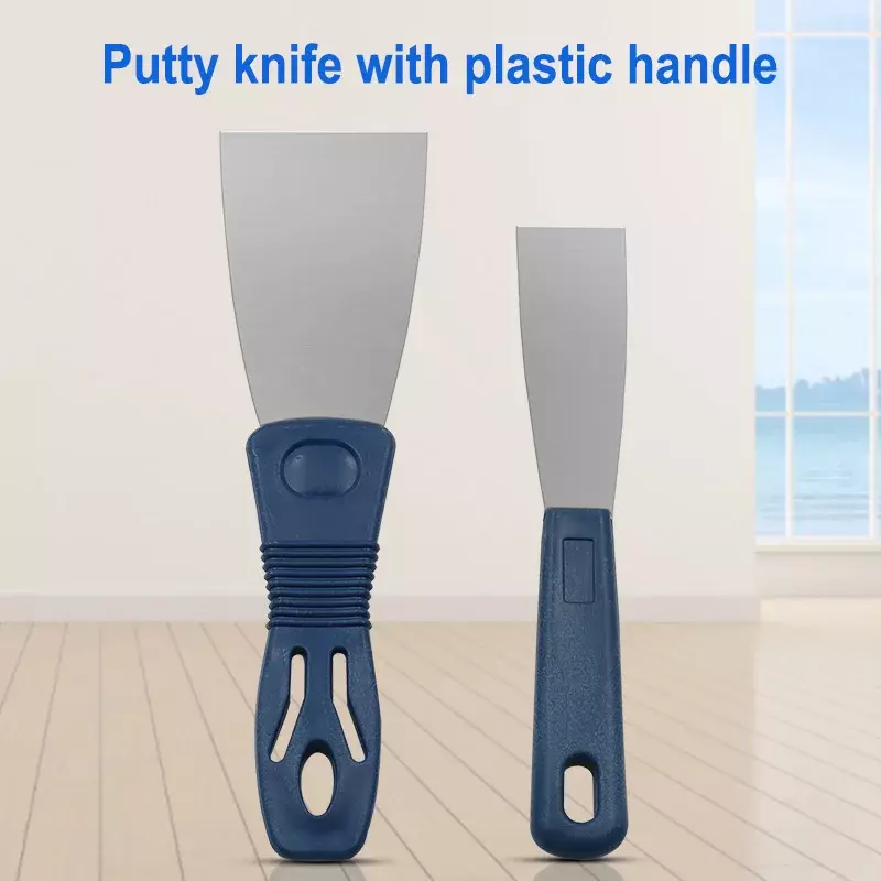 Aço inoxidável oblíquo lâmina raspador, Putty faca com punho plástico, Putty Batch, ferramentas de construção, novo, 1Pc, 1Pc