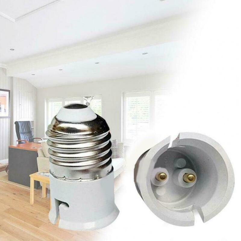 Mini adaptador de soquete de lâmpada, dissipação de calor segura e boa, lâmpada resistente, E27 a B22