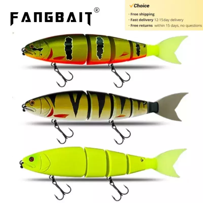 AngiBait-Leurre de pêche articulé flottant et coulant, appât Élidéal pour la pêche au brochet, modèle Balam245, 245