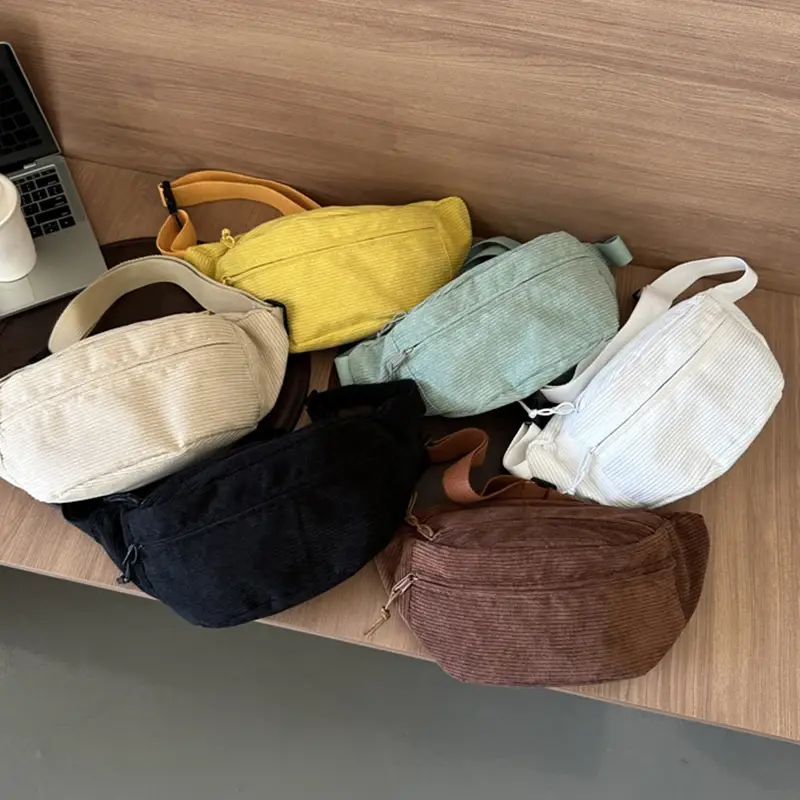 Bolsa de cintura de veludo feminina, bolsa tiracolo, Banana, Bum Belt Bags, telefone, bolsa de ombro, moda, estudante, 2024