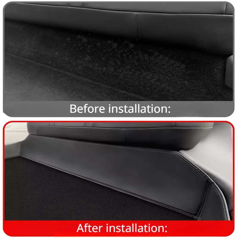 Rear Seat Lower Protective Mat for Tesla Model 3 Y Full Surround Cushion Protector Anti-Dirty Kick Pad Leather Car Accessories