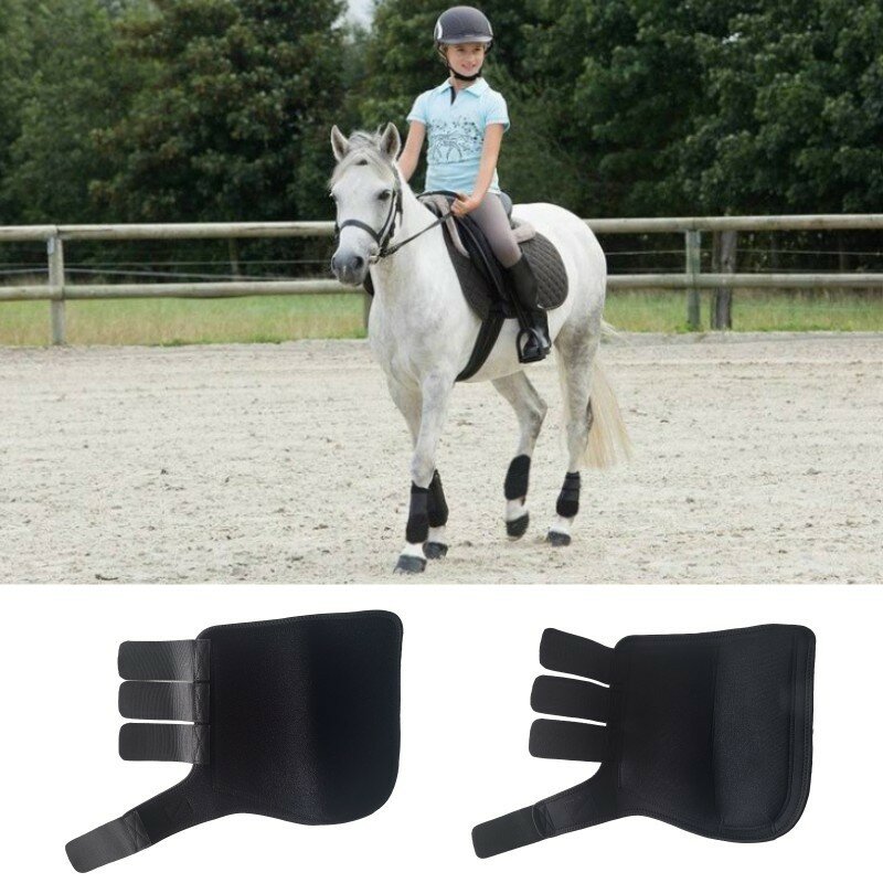 Envolturas de soporte para caballos, protección de piernas ecuestres, engranajes delanteros, protectores traseros de neopreno, accesorios para botas