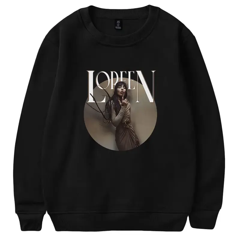 Loreen Merch Oversized Hoodie Women Men O-neck Long Sleeve Crewneck Sweatshirt Vintage Casual Tracksuit Hip Hop Clothing
