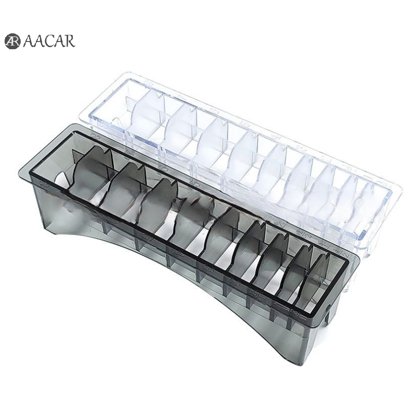 10Grid Guide Limit Comb Cover Storage Box Hair Clipper Rack Holder Organizer Case Salon Barber Tools For General