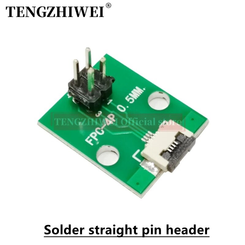 5PCS FFC/FPC adapter board 0.5MM-4P to 2.54MM welded 0.5MM-4P flip-top connector Welded straight and bent pin headers