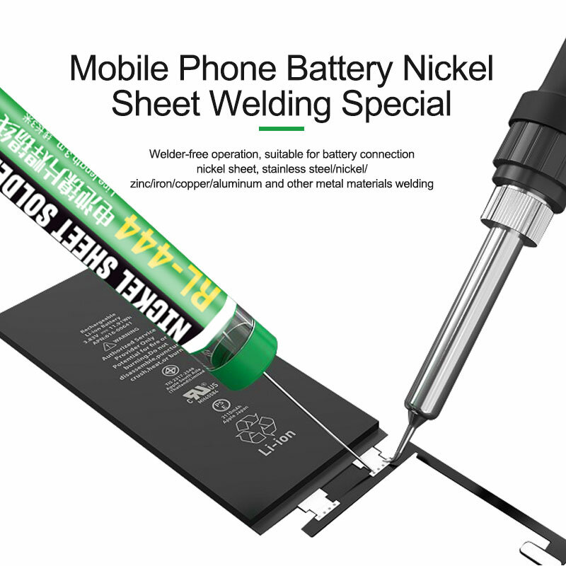 RELIFE RL-444 Handy Batterie Nickel Blatt Solder Draht Hochreinen Zinn Gehalt Hohe Löten Punkt Fest Splash/Rauch weniger