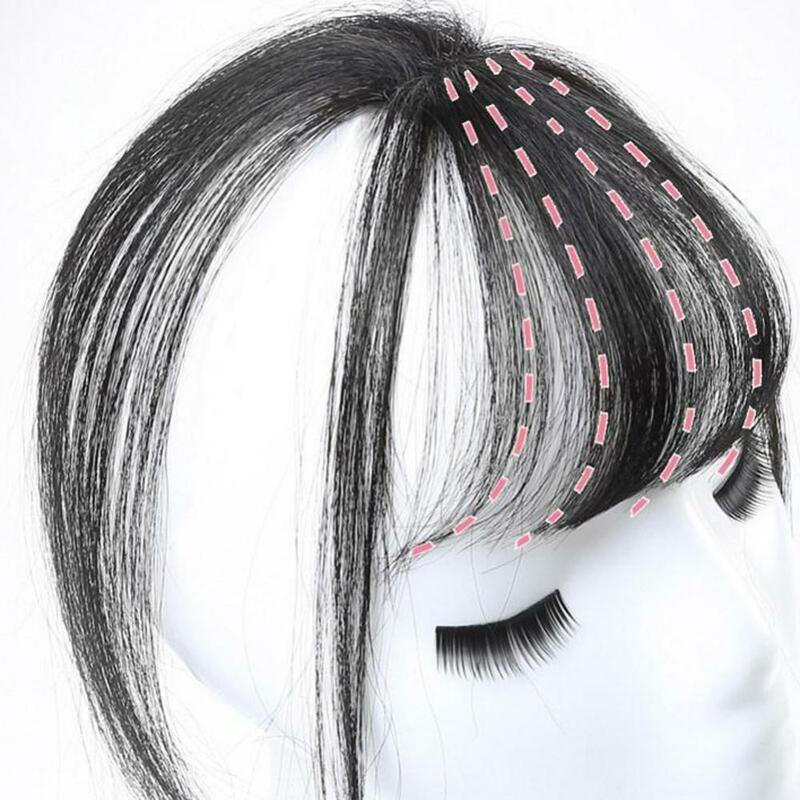 3D 에어 프린지 얇은 심리스 가짜 앞머리 가발, 익스텐션 헤어피스, 클립인 익스텐션 합성 헤어, 자연스러운 모양