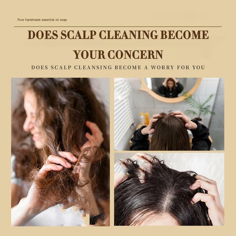 Sampo penggelap rambut poligonum bahan alami memperbaiki sabun organik rambut Trophorepair Conditioner padat rambut alami Q6O8