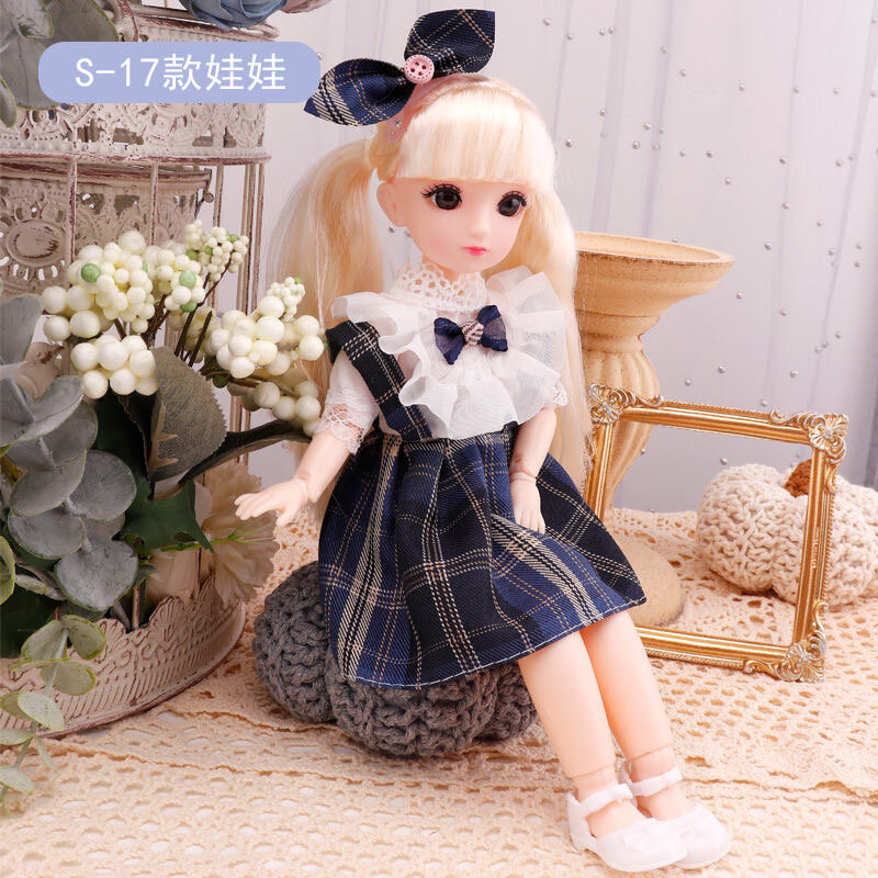 1/6 bjd Puppen für Mädchen Klapp Puppe 30 cm mit Kleidung Blonde Braun Eyed Gelenk Spielzeug für Kinder Sphärische Joint spielsets
